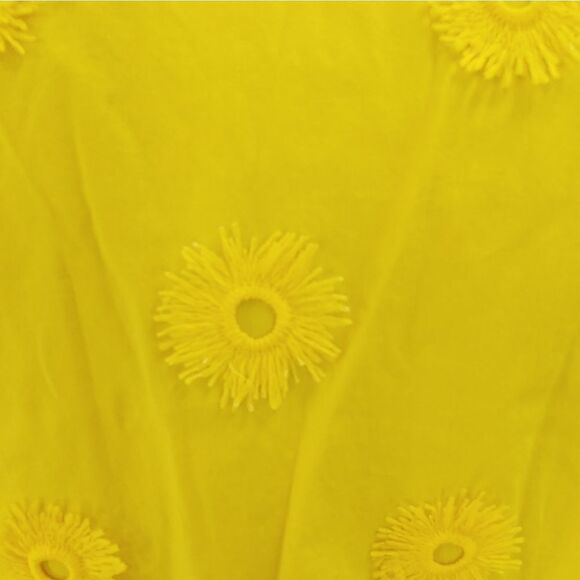 Talbots sunny yellow ruffle v-neck sleeveless top size small - Picture 8 of 12